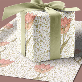 Papel De Presente William Morris Garden Tulip Floral Patterno