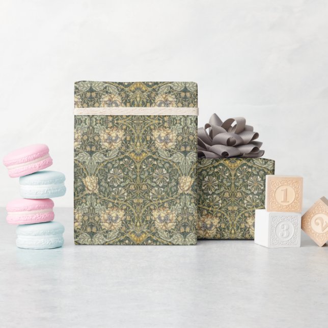 Papel De Presente William Morris Honeysuckle Design (Chá de bebê)