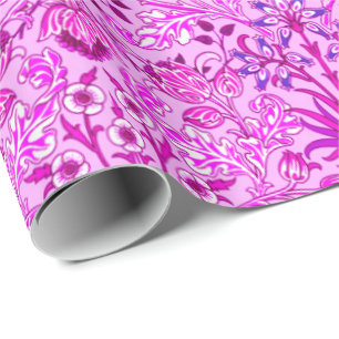 Papel De Presente William Morris Hyacinth Impressão, Lavanda e Viol