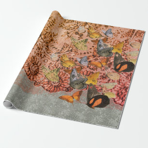 Papel De Presente William Morris LACE E BUTTERFLIES