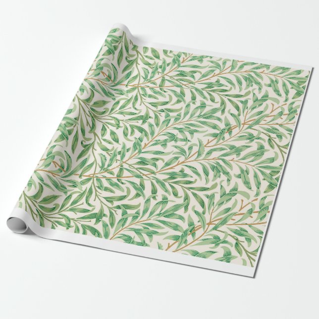 Papel De Presente William Morris LEAF PATTERN Wrappaper (Desenrolado)