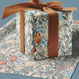 Papel De Presente William Morris Lily Art Nouveau Padrão Floral