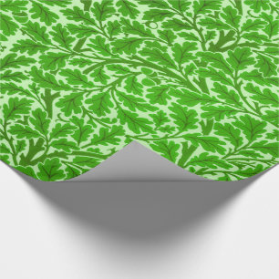 Papel De Presente William Morris Oak Leaves, Emerald Green Wraping
