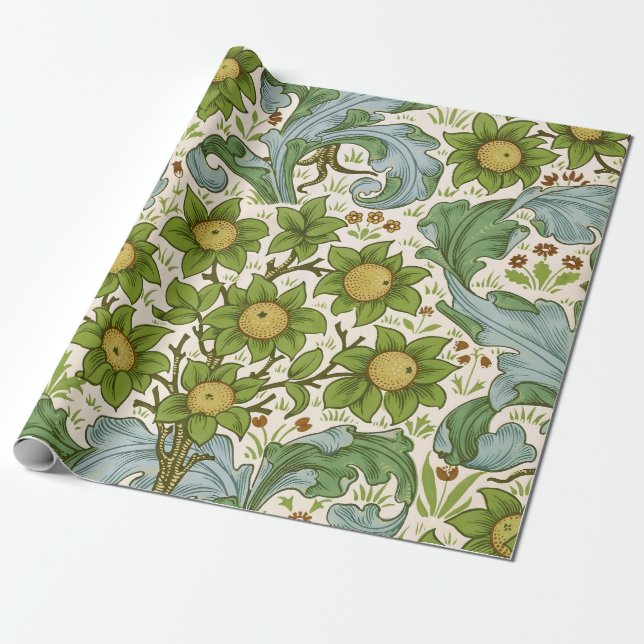Papel De Presente William Morris' Orchard Delight Art (Desenrolado)