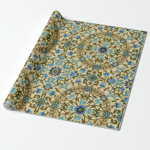 Papel De Presente William Morris - Padrão antigo de vinha e flores 1