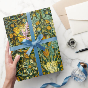Papel De Presente William Morris - Padrão Floral Antiquado de Honeys
