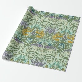Papel De Presente William Morris Peacock e Dragon Wrapking Paper