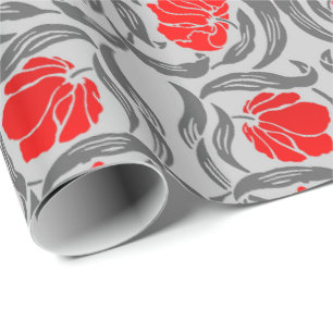 Papel De Presente William Morris Pimpernel, Cinzas prateadas e verme