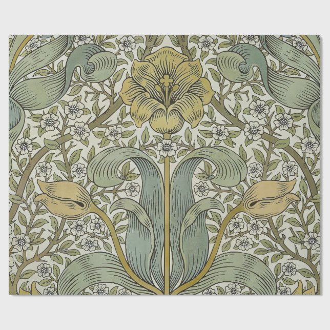 Papel De Presente William Morris Primavera Thicket Classic Pattern (Aberto)