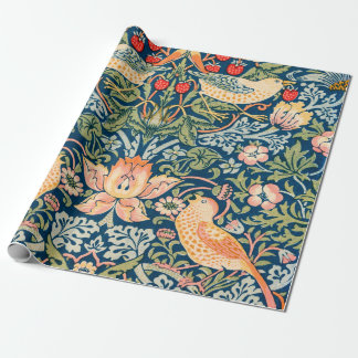Papel De Presente William Morris Strawberry Thief Floral Pattern