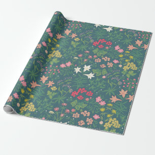 Papel De Presente William Morris Style Primavera Garden Padrão Flora