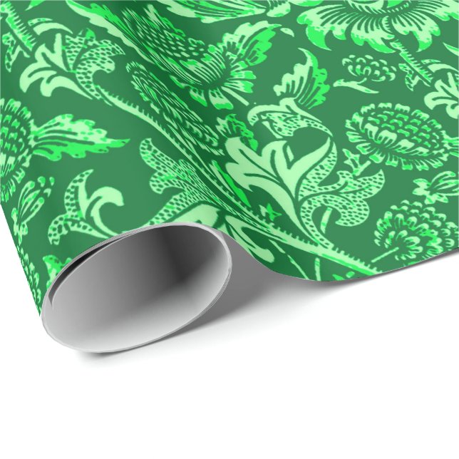 Papel De Presente William Morris Sunflower, Emerald Green (Ponta do rolo)