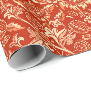Papel De Presente William Morris Sunflower, Mandarin Orange