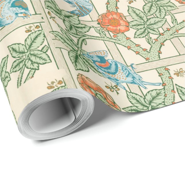 Papel De Presente William Morris Trellis Victorian Wallpaper (Ponta do rolo)