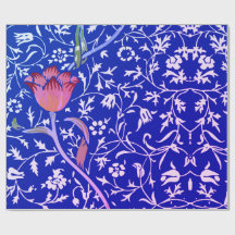 William Morris TULIP EM Papel de Embalagem AZUL