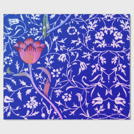 Papel De Presente William Morris TULIP EM Papel de Embalagem AZUL