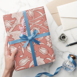 Papel De Presente William Morris Wild Tulip Clássico Design vitorian