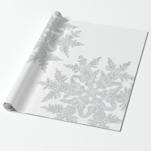 PAPEL DE PRESENTE WILSON BENTLEY SNOWFLAKE EM BRANCO