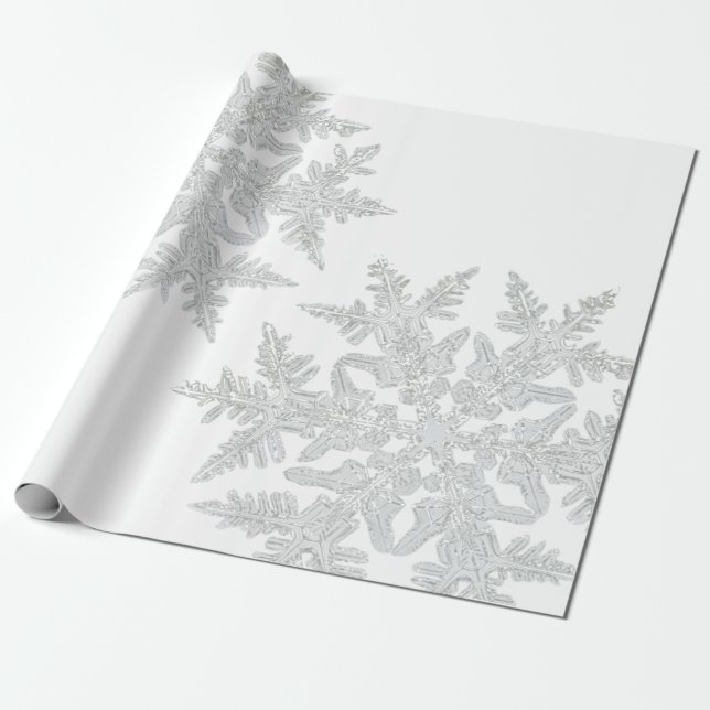 PAPEL DE PRESENTE WILSON BENTLEY SNOWFLAKE EM BRANCO (Desenrolado)