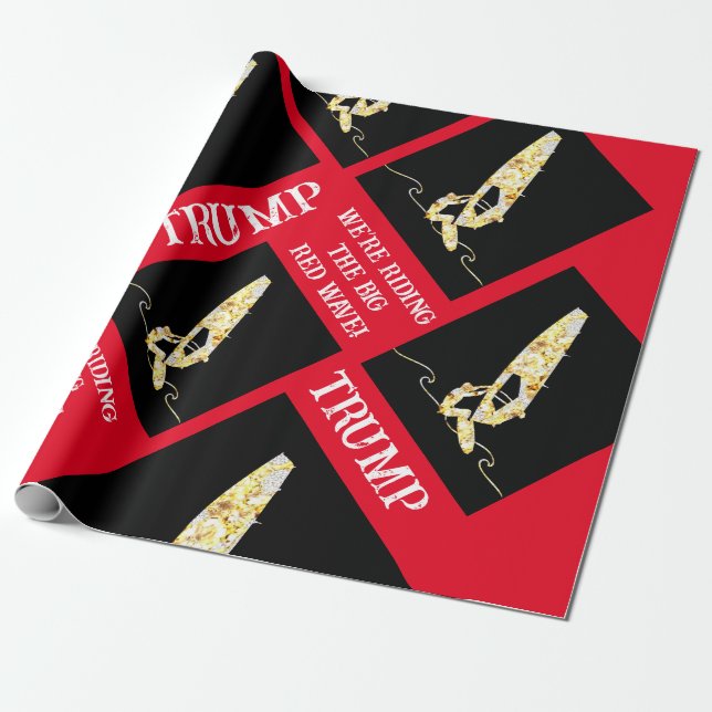 Papel De Presente Windsurfing (Desenrolado)