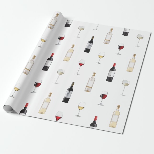 Papel De Presente Wine Wrapping Paper (Desenrolado)