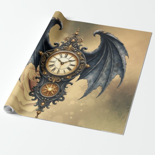 Papel De Presente Wings of Eternity – The Timeless Guardian.  (Desenrolado)