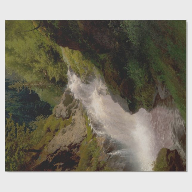 Papel De Presente Winona Falls (US Landscape) (por Hermann Herzog) (Aberto)