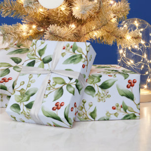 Papel De Presente Winter Berries Winter Greenere Moderno Natal