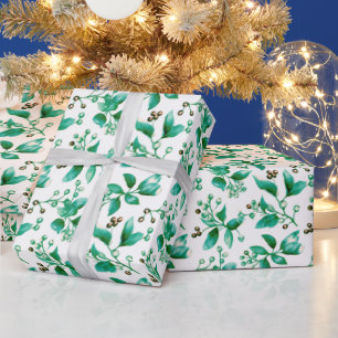 Papel De Presente Winter Berries Winter Greenere Moderno Natal