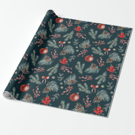 Papel De Presente Winter Botanicals Coquette Bow | Natal