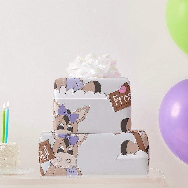 Papel De Presente Winter Donkey (Criador carregado)
