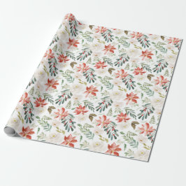 Papel De Presente Winter Floral | Férias