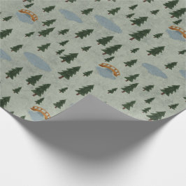 Papel De Presente Winter Forest Wrapping Paper