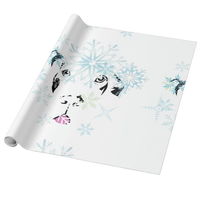 Papel De Presente Winter Great Dane (Desenrolado)