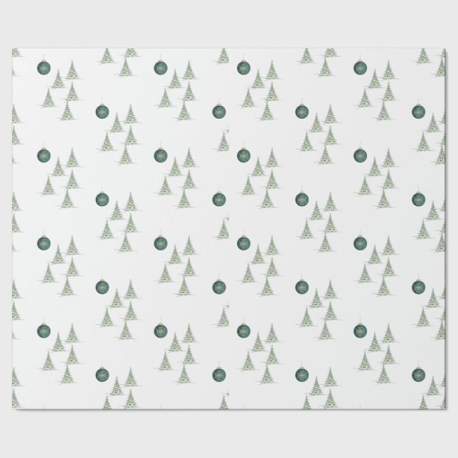 Papel De Presente Winter Pines Gift Wrap (Barra)
