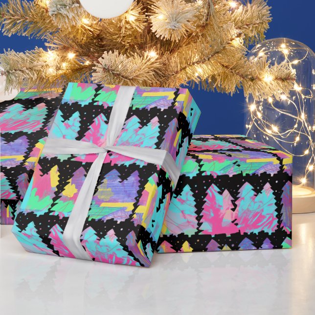 Papel De Presente Winter Trees Wrapping Paper (Feriados)