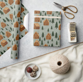 Papel De Presente Winter Village Wrapping Paper