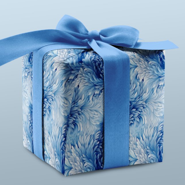 Papel De Presente Winter Wonderland Blue Frosty (Criador carregado)