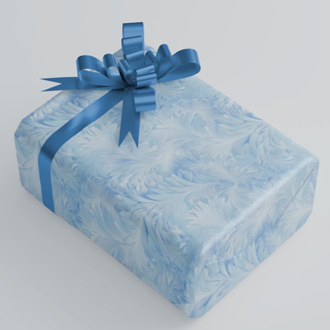 Papel De Presente Winter Wonderland Blue Frosty (Criador carregado)