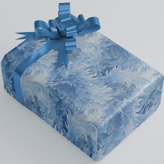 Papel De Presente Winter Wonderland Blue Frosty (Criador carregado)