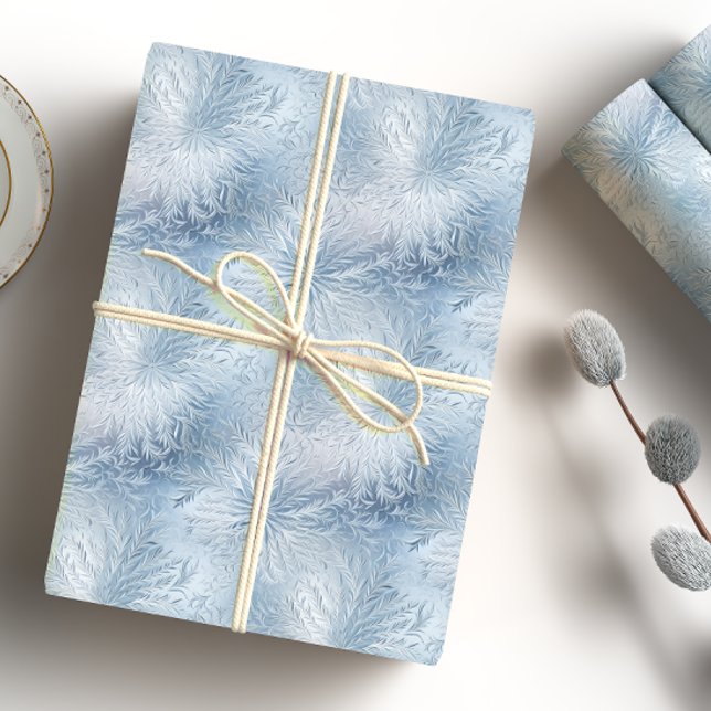 Papel De Presente Winter Wonderland Blue Frosty (Criador carregado)