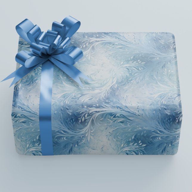 Papel De Presente Winter Wonderland Blue Frosty (Criador carregado)