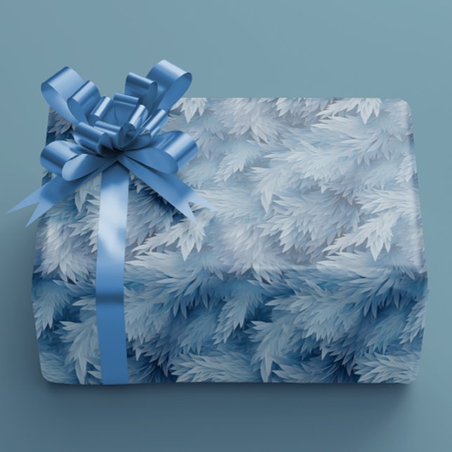 Papel De Presente Winter Wonderland Blue Frosty (Criador carregado)