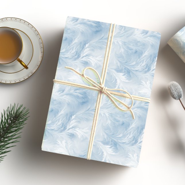 Papel De Presente Winter Wonderland Blue Frosty (Criador carregado)