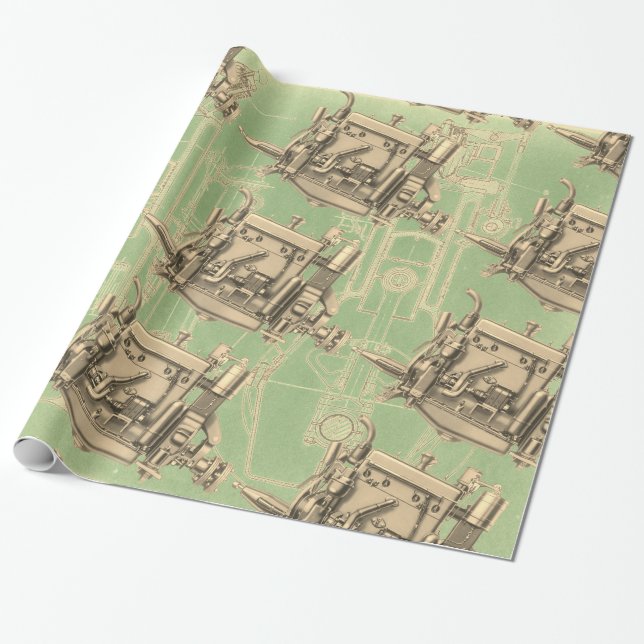 Papel De Presente Wisconsin Motor Milwaukee Wisconsin, motor a gás X (Desenrolado)