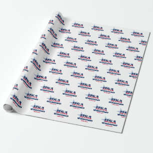 Papel De Presente Wisconsin Stars and Stripes State