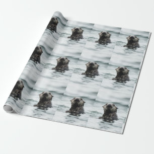 Papel De Presente Wise Otter