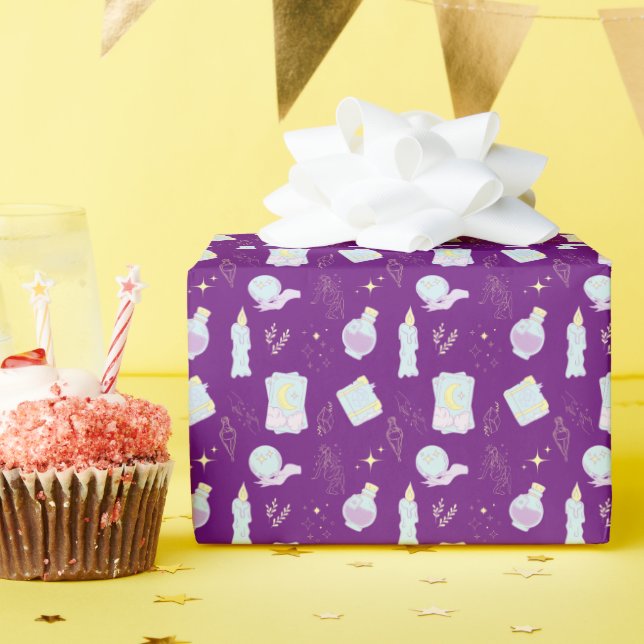 Papel De Presente Witch Tarot Empowering Occult Esoteric Divine (Festa de aniversário)