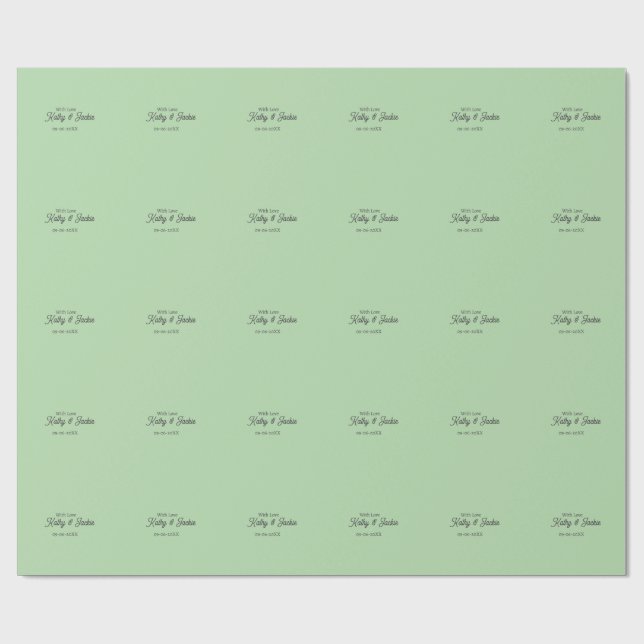 Papel De Presente With love add couple name wedding simple minimal  (Aberto)