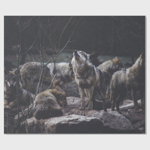 Papel De Presente Wolf Pack
